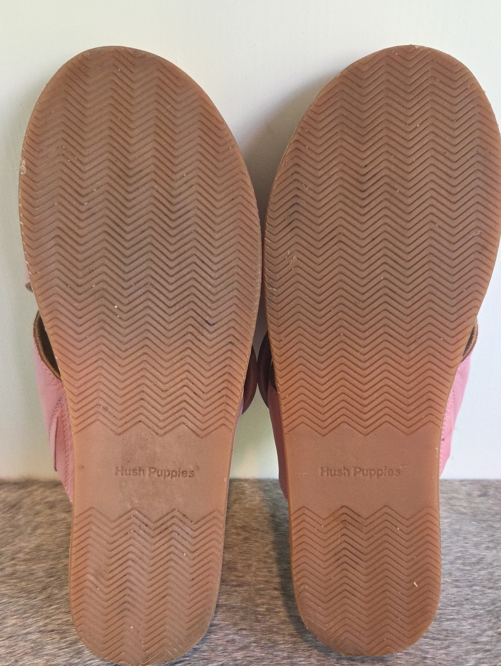 HUSH PUPPIES Women's Pink Crisscross Platform Mule SLIDES - Picture 4 of 6